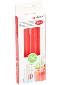 Lot de 5 pailles en verre ALPINA