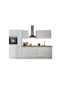 Bloc cuisine avec électroménager CORNWALL (bloc cuisine-four-lave-vaisselle-réfrigérateur-armoire coulissante) I
