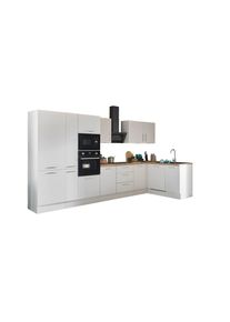 Bloc cuisine avec électroménager CORNWALL (cuisine d'angle-four-lave-vaisselle-réfrigérateur-micro-ondes-armoire coulissante) II