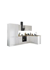 Bloc cuisine avec électroménager CORNWALL (cuisine d'angle-lave-vaisselle-réfrigérateur-armoire coulissante) II