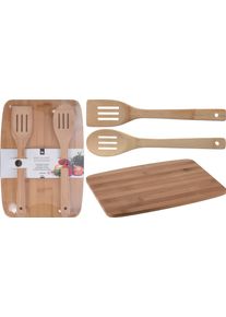 Koopmann Planche à découper avec ustensiles de cuisine