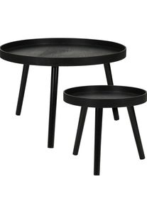 Koopmann Lot de 2 tables d'appoint rondes EH