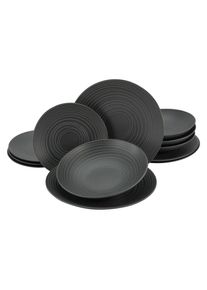 Service de table 12 pièces LAVA STONE BLACK