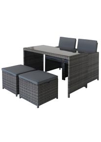 Salon de jardin 5 &eacute;l&eacute;ments ROS-7025036-56