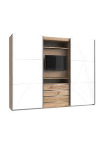 wimex Armoire à portes coulissantes avec support TV intégré MAGIC GLAS