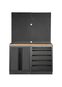 Kraftwerk, Werkstattschrank, MOBILIO BLK Kombi Lochwand Buche (136 cm, 200 cm)