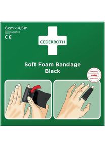 Cederroth, Pflaster, Pflaster und Bandage Soft Foam selbsthaftend elastisch, schwarz Rolle 6 cm x 4,5 m (1 x)