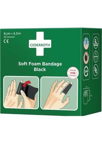 Cederroth, Pflaster, Pflaster und Bandage Soft Foam selbsthaftend elastisch, schwarz Rolle 6 cm x 4,5 m (1 x)
