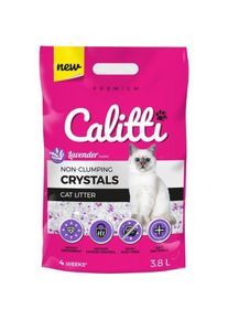 Calitti Crystal Lavender - Silikonstreu 3.8l (Antibakteriell, 1.90 kg), Katzenstreu