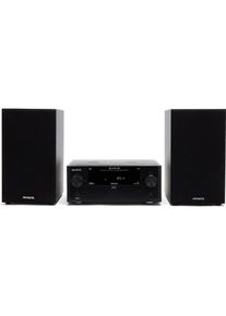 Aiwa MSBTU-500 Stereoanlage Bluetooth, AUX, CD, USB, UKW, 50W Schwarz (Bluetooth, CD Player, 1x 50 W), Stereoanlage, Schwarz