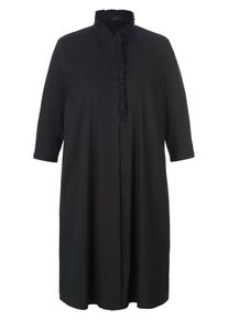 Emilia Lay - Kleid mit 3/4-Arm, schwarz, Gr. 50, Baumwolle