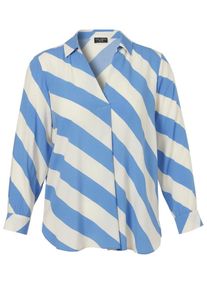 Via Appia Due - Long-Bluse, blau, Gr. 52, Viskose