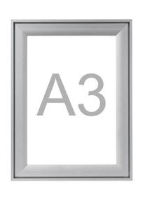 Plakatramme / Snapramme A3 Premium, aluminium, 2-pak