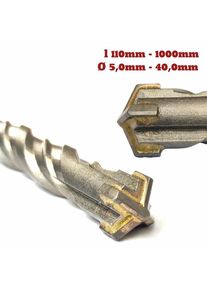 Foret Marteau Perforateur SDS Plus/Max 4 Taillants Béton/Pierre