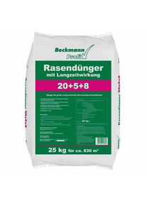 BECKMANN&BREHM Engrais Gazon Longue Durée 25 kg, NPK 20+5+8, pour 830m²