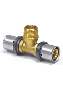 Boni-Shop® Raccord T à Sertir 26 mm, Té 3/4 Pouce, Pour Tube Multicouche