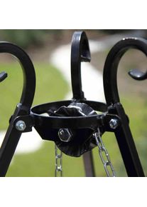 Grill pivotant 180 cm + Grille en acier inoxydable 50 cm + Manivelle