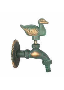 Boni-Shop® Robinet de Jardin Nostalgie En Forme de Canard, Laiton Patiné, 1/2 Pouce
