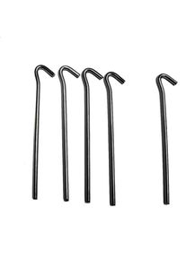 Boni-Shop® Piquets de Tente Triangulaires, Jeu de 5, Acier Galvanisé 30 cm
