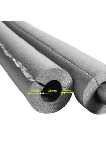 NMC INSUL-TUBE H PLUS XT Caoutchouc 2m Isolation de tuyau Ø 28 mm x 10 mm Isolation 50% GEG autocollant