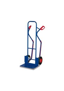 Cordes Chariot en tube d'acier 250 kg avec grande pelle Patins de glissement Roues pleines 570 x 655 x 1315 mm