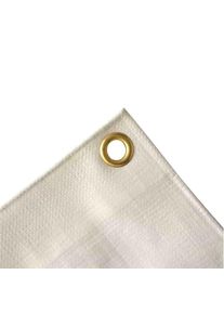 Boni-Shop® Bâche de Protection 280 g/m² Blanche 4 x 8 m (32m²) Imperméable et Anti-UV