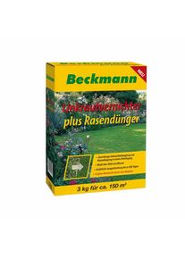 BECKMANN&BREHM 3 kg d'engrais pour gazon avec désherbant + effet longue durée pour environ 150m²