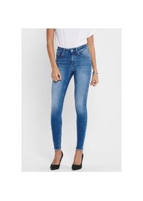 Only , Ankle-Jeans »ONLBLUSH LIFE«, mit offenen Säumen , medium blue denim , Länge 30 , S (36) -Länge 30 , S (36) , Skinny-Fit Ankle-Jeans, die...