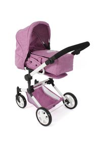 Bayer Chic 2000 CHIC2000, Kombi-Puppenwagen &raquo;Jara, Jeans pink&laquo; zusammenklappbar, Jeans Pink, Kombi-Puppenwagen