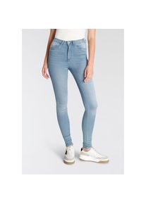Only , High-waist-Jeans »ONLROYA HW SKINNY BJ13964«, im 5-Pocket-Design , light blue denim , Länge 32 , S -Länge 32 , S , Stretch-Denim sorgt für...