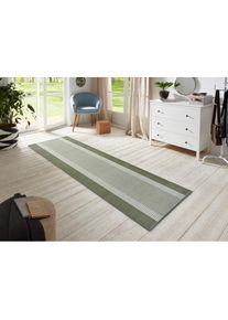 Hanse Home, Teppich &raquo;Band&laquo; rechteckig 9 mm H&ouml;he Kurzflor, weich, L&auml;ufer Gr&ouml;&szlig;en, Wohnzimmer, Schlafzimmer, Esszimmer, gr&uuml;n, Kunstfaser, B : 80 cm 1 Stk
