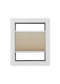 SUNLINES, Plissee &raquo;Start-up Style Crush&laquo; Lichtschutz ohne Bohren verspannt nach Ma&szlig;, naturfarben/wei&szlig; + wei&szlig;, Obermaterial: 80% Polyester, 15% Metall,