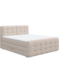 COTTA, Boxspringbett &raquo;Fort mit Bettkasten, inkl. Topper&laquo; erh&auml;ltlich in verschiedenen Breiten (160cm, 180cm & 200cm), beige, 100% POLYESTER (PES), 