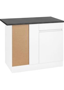 Optifit , Eckunterschrank &raquo;Roth&laquo; Breite 100 cm , wei&szlig;/wei&szlig;-anthrazit , wei&szlig;