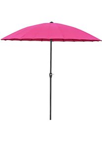 Garden Pleasure , Sonnenschirm mit 24 Streben, pink , pink , Bezug: 100% Polyester
