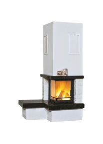 Hark, Kaminbaus&auml;tze &raquo;&raquo;Nebraska Bank Links&laquo;&laquo; Aufbaumaterial bis Raumh&ouml;he 250cm inkl., schwarz,