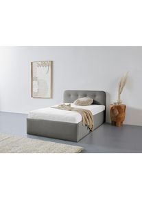 Westfalia Schlafkomfort, Polsterbett &raquo;Rostock&laquo; auch mit Stauraum und Kopfteilverstellung erh&auml;ltlich, grau, Bezug 100% Polyurethan, Polsterung: 