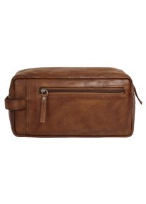 SPIKES & SPARROW Spikes & Sparrow, Damen, Kulturbeutel &raquo;TOILETRY BAG&laquo; echt Leder, cognac, cognac, H&ouml;he 13 cm x Breite 25 cm x Tiefe 10 cm