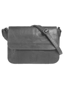 SPIKES & SPARROW Spikes & Sparrow, Damen, Umh&auml;ngetasche echt Leder, schwarz, schwarz, H&ouml;he 20 cm x Breite 25 cm x Tiefe 6 cm