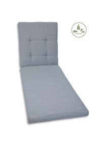 GO-DE, Liegenauflage wasserabweisend, grau, Bezug: 100% Polyester, B/H/T: 190 cm x 7 cm x 60 cm, grau