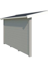Lasita Maja, Gartenhaus-Anbaudach &raquo;Schleppdach&laquo; BxT: 90x300 cm, lichtgrau, Holzwerkstoff, lichtgrau