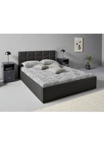 Westfalia Schlafkomfort, Polsterbett inkl. Bettkasten bei Ausf&uuml;hrung mit Matratze, in 2 H&ouml;hen, schwarz, Liegefl&auml;che L&auml;nge Breite: 200 cm x 160 cm -