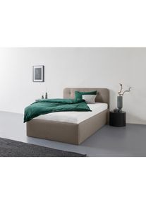 Westfalia Schlafkomfort , Polsterbett »Rostock« auch mit Stauraum und Kopfteilverstellung erhältlich , dunkel beige