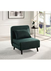 ATLANTIC HOME COLLECTION , Sessel &raquo;Robby&laquo; inkl. Bettfunktion, mehrfach verstellbar, Strukturbezug , dunkelgr&uuml;n