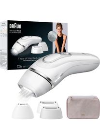 Braun , IPL-Haarentferner »Silk·expert Pro 3 PL3230«, pro Minute bis zu 100 Lichtimpulse, 3 Aufsätze, mit Aufbewahrungstasche , weiß/silber ,...