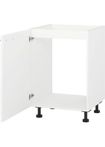 KOCHSTATION , Sp&uuml;lenschrank &raquo;"KS-Scafa"&laquo; in verschiedenen Breiten, wahlweise T&uuml;ranschlag rechts oder links , wei&szlig; hg/stahl dunkel , wei&szlig;