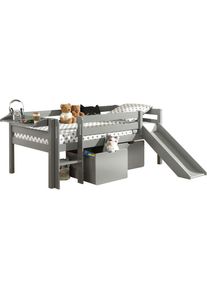 Vipack, Spielbett &raquo;Pino, Kiefer massiv, mit Rolllattenrost, 2 Rollboxen, Made in Europe&laquo; B/H/T ca. 207, 6x83x175cm, inkl. Leiter, Absturzschutz und 