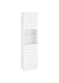Welltime, Hochschrank &raquo;Ribera&laquo;, wei&szlig;/wei&szlig;, MDF, wei&szlig; -B/H/T: 50 cm x 190 cm x 35 cm, wei&szlig;/wei&szlig;