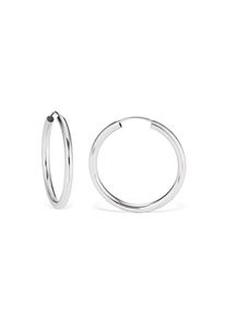 Amor, Damen, Paar Creolen &raquo;9968503&laquo; Made in Germany, silberfarben, silberfarben, Zeitlose Creolen f&uuml;r Frauen