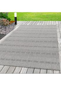 Ayyildiz Teppiche , Teppich »ARUBA« rechteckig 6 mm Höhe Läufer, Pflegeleicht, Modern, In- und Outdoor geeignet , grau , Obermaterial: 100%...